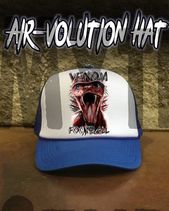 I028 Personalized Airbrush Viper Snake Snapback Trucker Hat Design Yours