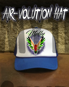 I029 Personalized Airbrush Bird Snapback Trucker Hat Design Yours