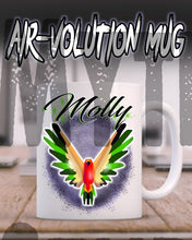 I029 Personalized Airbrush Bird Ceramic Coffee Mug Design Yours