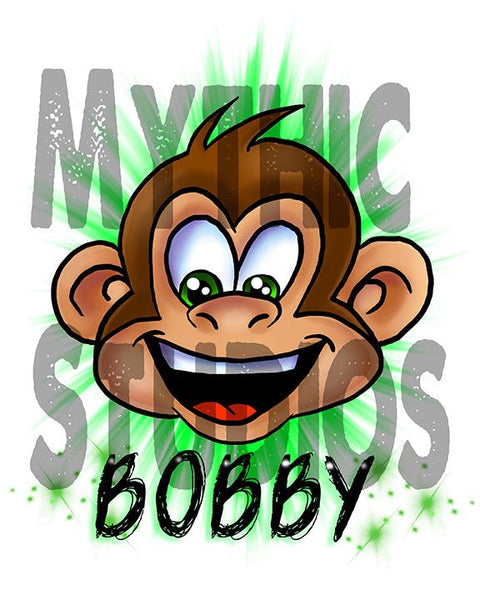 LB008 custom personalized airbrush little Monkey Hoodie Sweatshirt Design Yours