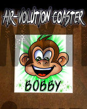 LB008 Personalized Airbrush Monkey Ceramic Coaster Design Yours
