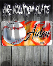 LG001 Custom Airbrush Personalized Baseball License Plate Tag Design Yours