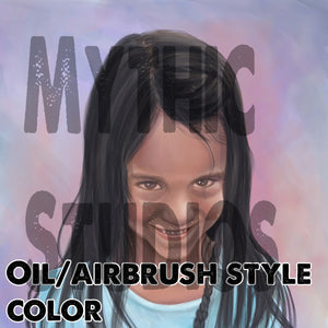 X001 Personalized Airbrush Portrait Shirt Design Yours