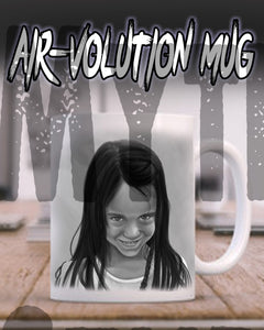 X004 Personalized Airbrush Portrait Ceramic Coffee Mug Design Yours