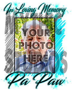 PT001 Personalized Airbrush Your Photo On a Tee Shirt Design Yours