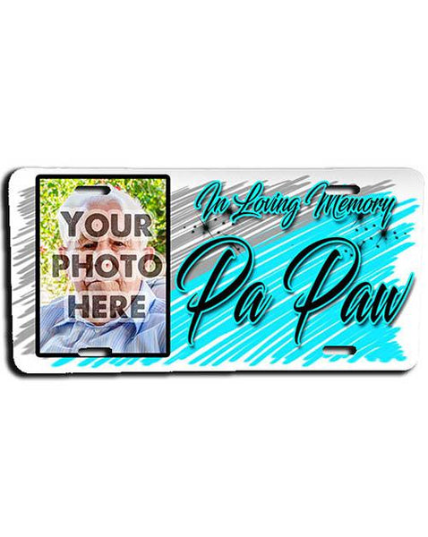 PT001 Personalized Airbrush Your Photo On a License Plate Tag Design Yours
