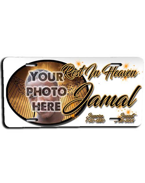 PT003 Personalized Airbrush Your Photo On a License Plate Tag Design Yours