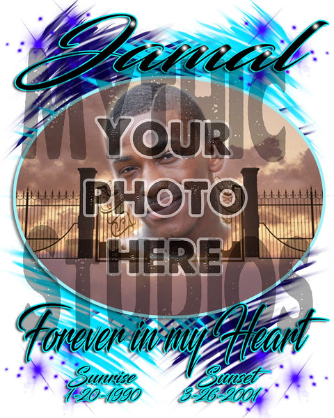 PT006 Personalized Airbrush Your Photo On a Tee Shirt Design Yours