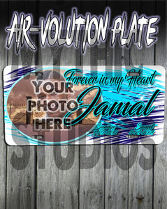 PT006 Personalized Airbrush Your Photo On a License Plate Tag Design Yours