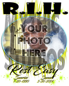 PT007 Personalized Airbrush Your Photo On a Tee Shirt Design Yours