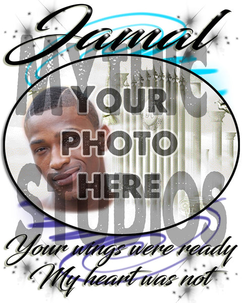 PT008 Personalized Airbrush Your Photo On a Tee Shirt Design Yours