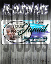 PT008 Personalized Airbrush Your Photo On a License Plate Tag Design Yours